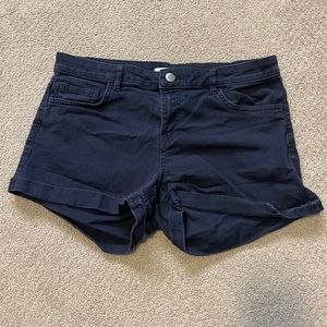 H&M Black High Rise Shorts